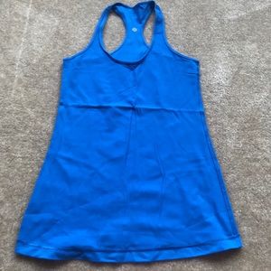 Blue racer back tank